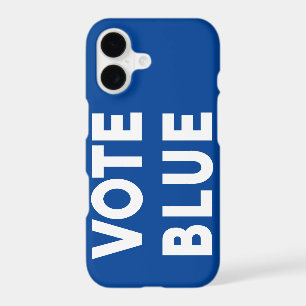 Vote Blue bold text on blue political election