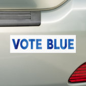 Vote Blue bold watercolor text political Bumper Sticker (On Car)