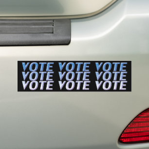 vote - blue - Bumper Sticker