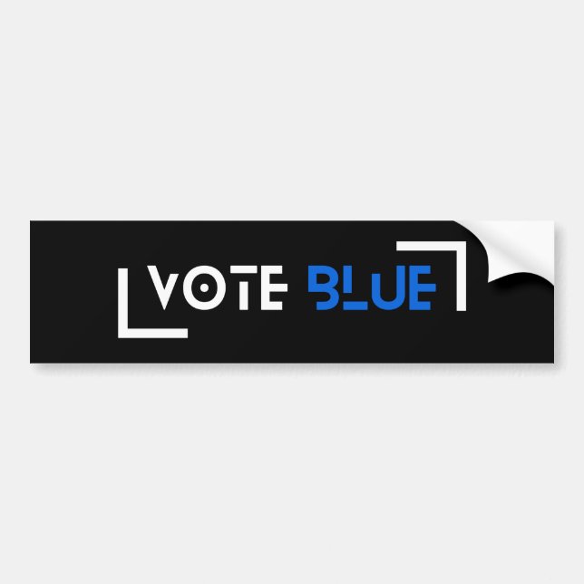 Vote Blue Customisable Bumper Sticker (Front)