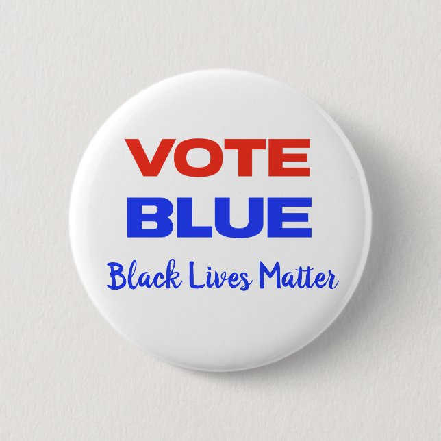 Vote Blue Democratic Political Red Blue  6 Cm Round Badge (Front)
