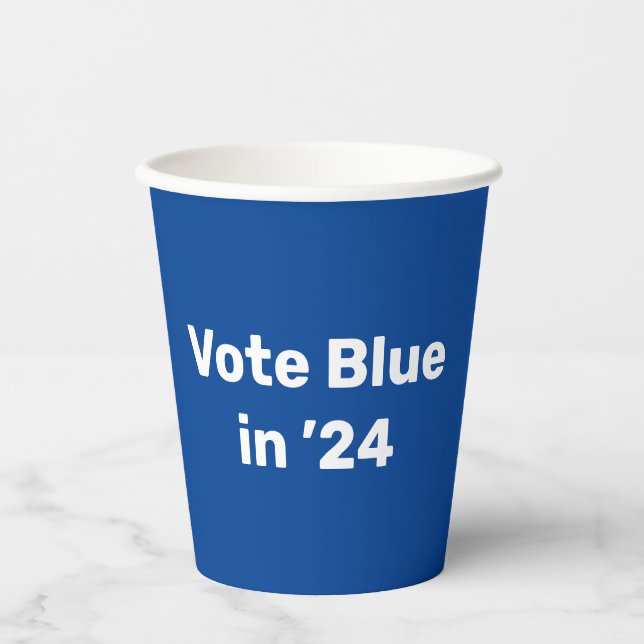 Vote Blue in 2024 Paper Cups (Front)