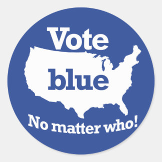 Vote Blue No Matter Who Classic Round Sticker