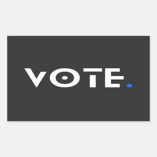 Vote Blue Period Rectangular Sticker