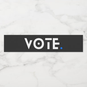 Vote Blue Period Water Bottle Label