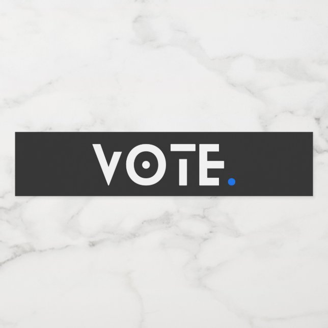 Vote Blue Period Water Bottle Label (Single Label)