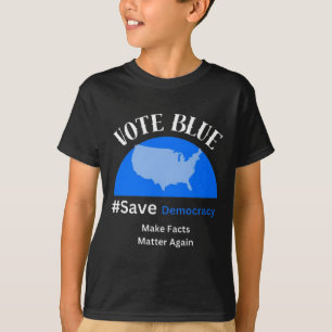 Vote Blue Save Democracy Sticker  T-Shirt