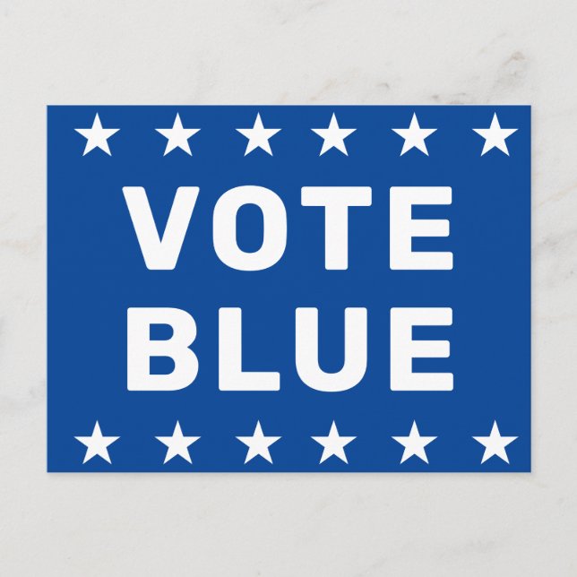 Vote Blue sign Postcard (Front)