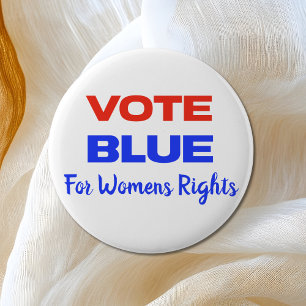 Vote Blue Voting USA Democratic Political Red Blue 6 Cm Round Badge