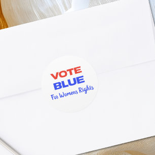 Vote Blue Voting USA Democratic Political Red Blue Classic Round Sticker