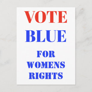 Vote Blue Voting USA Democratic Political Red Blue Postcard