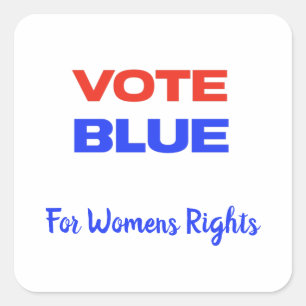 Vote Blue Voting USA Democratic Political Red Blue Square Sticker