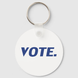 vote - blue white key ring