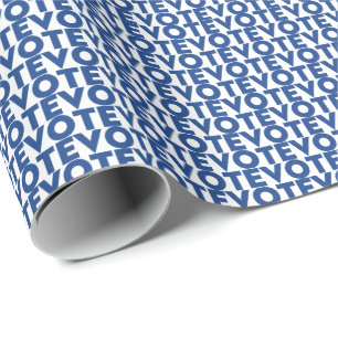 vote blue white Wrapping Paper