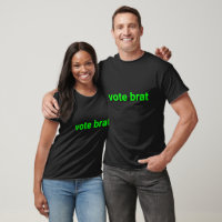 Vote brat kamala minimalist neon green black