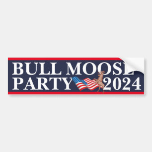 (Vote) Bull Moose Party 2024 Bumper Sticker
