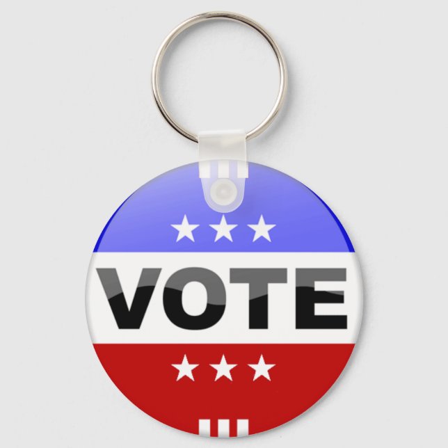 Vote Button Keychain (Front)