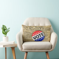 Vote Button On United States Constitution