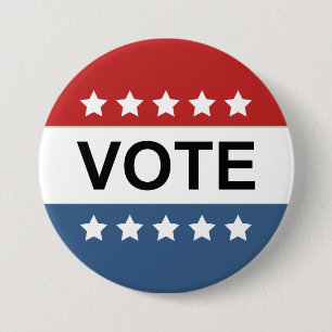 VOTE Button - Red White & Blue Classic