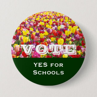 VOTE buttons Personalised YES for Schools Tulips