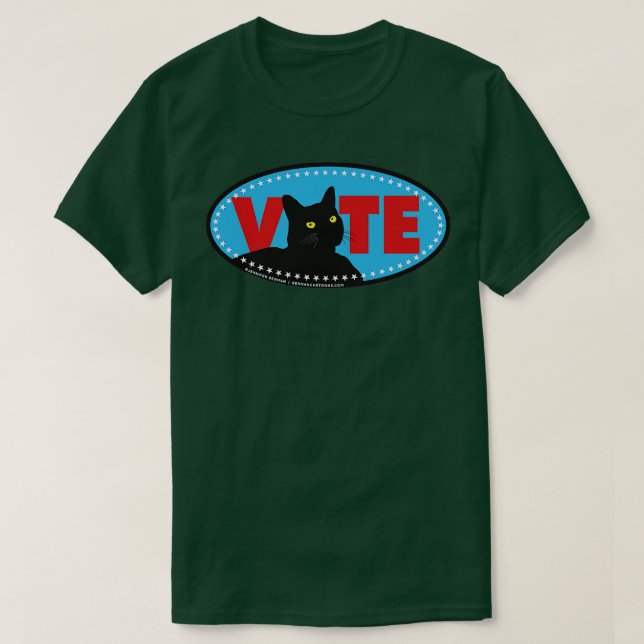 Vote Cat Long Sleeve T-Shirt (Design Front)