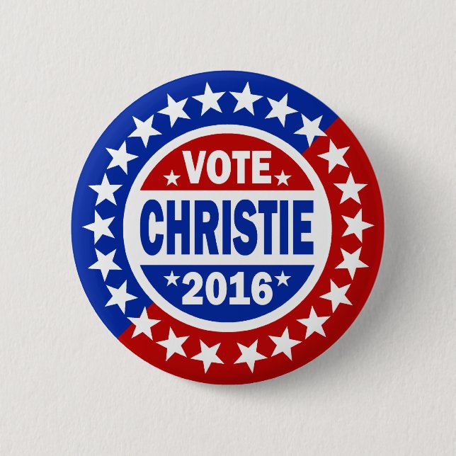 Vote Christie 2016 6 Cm Round Badge (Front)