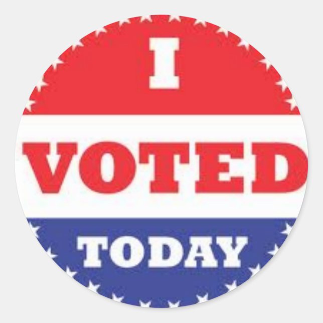 vote classic round sticker (Front)
