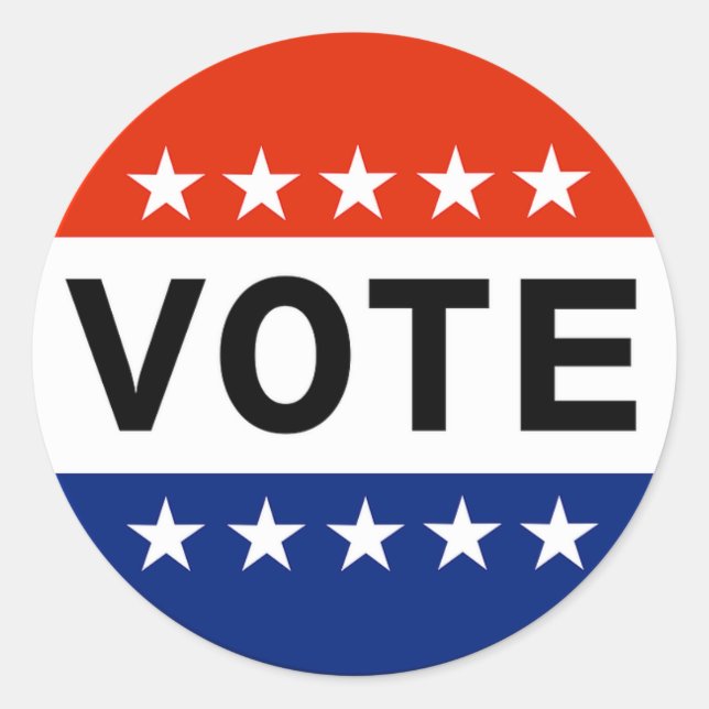 Vote Classic Round Sticker (Front)