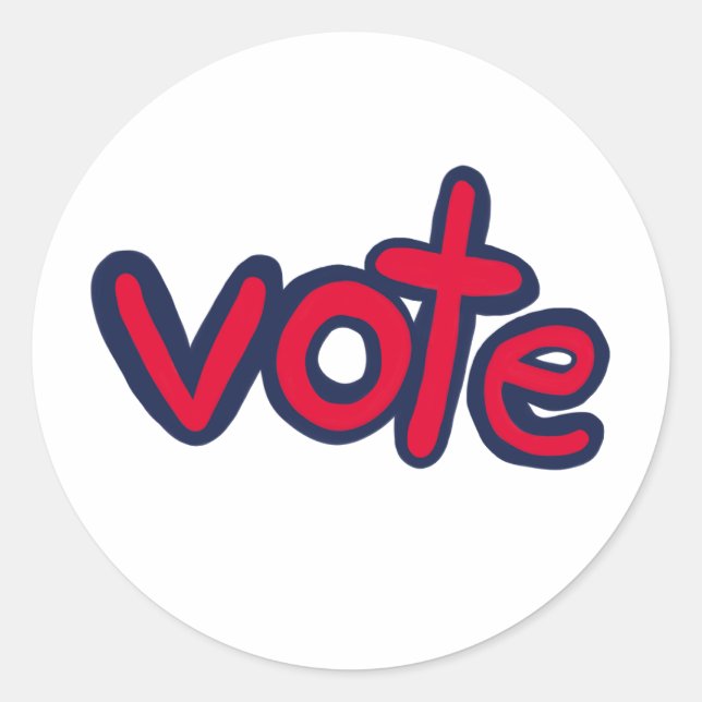 Vote Classic Round Sticker (Front)