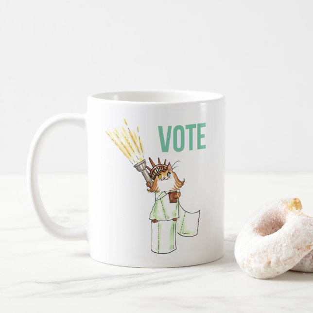 Vote! Coffee Mug (With Donut)