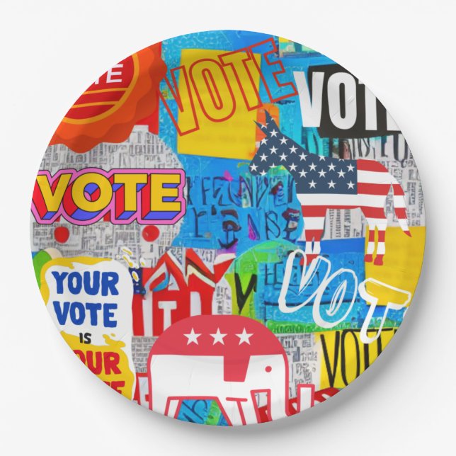 Vote Collection Paper Plate (Front)