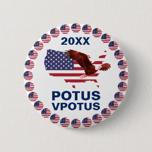 Vote Customisable Potus Election Eagle Button