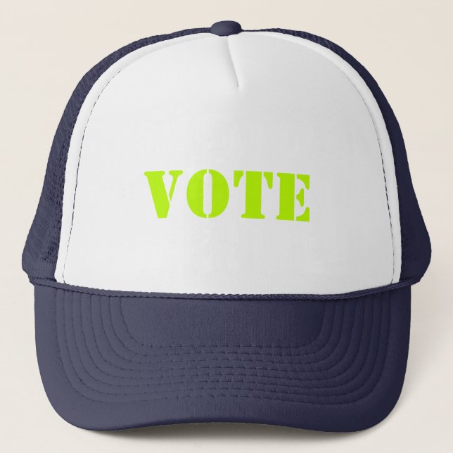 "vote" customise TEXT & COLOR - hat (Front)