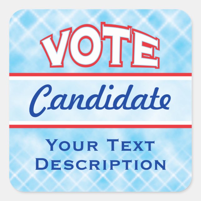 VOTE Customise Text Stickers (Front)