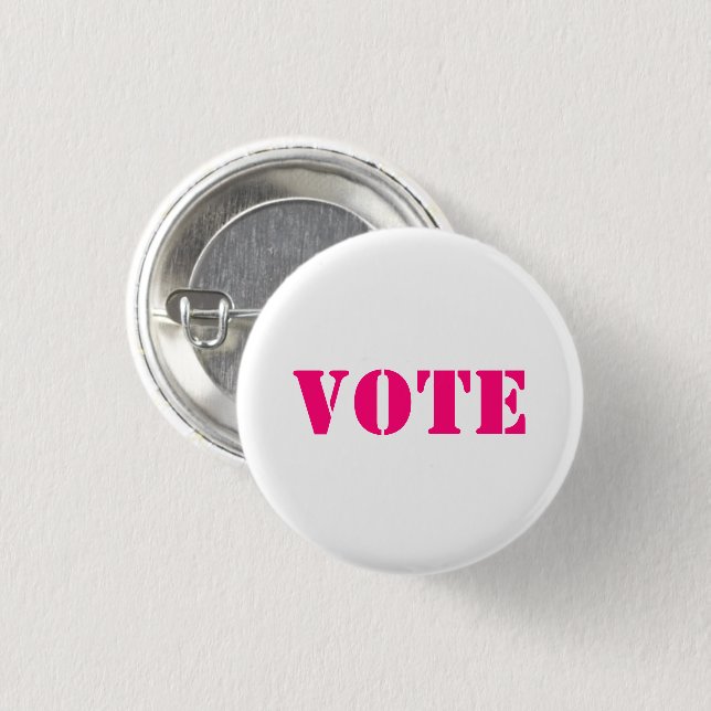 "vote"  - CUSTOMIZE TEXT & COLOR - Button (Front & Back)