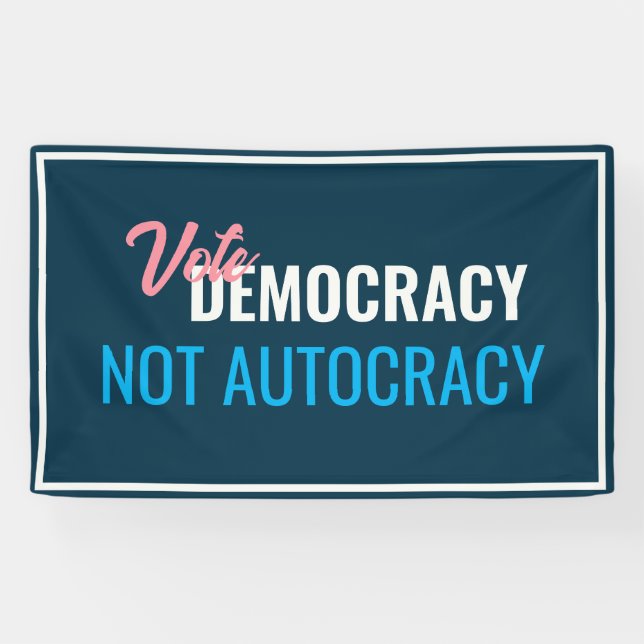 Vote Democracy Customised Sign (Horizontal)