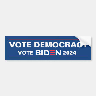 VOTE DEMOCRACY VOTE BIDEN 2024 BUMPER STICKER