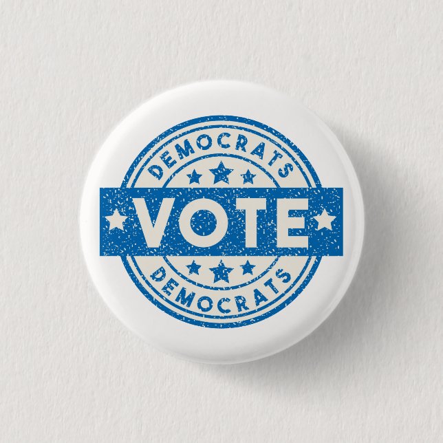 Vote Democrat 3 Cm Round Badge (Front)