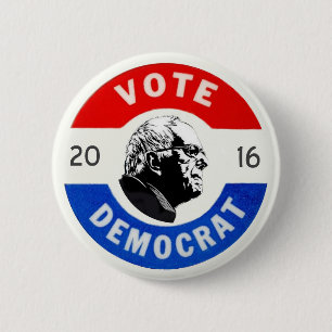 Vote Democrat 6 Cm Round Badge