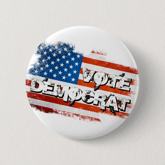 Vote Democrat 6 Cm Round Badge (Front)