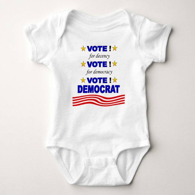 Vote Democrat Baby Bodysuit (Front)