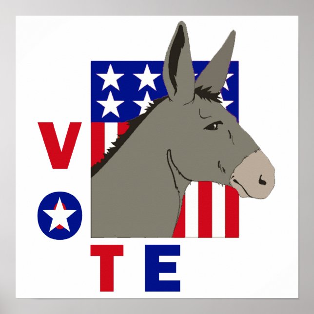 VOTE DEMOCRAT DONKEY Poster (Front)