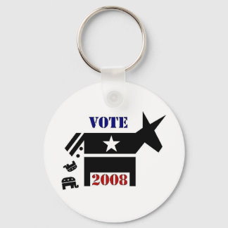 VOTE DEMOCRAT IN 2008 KEYCHAIN