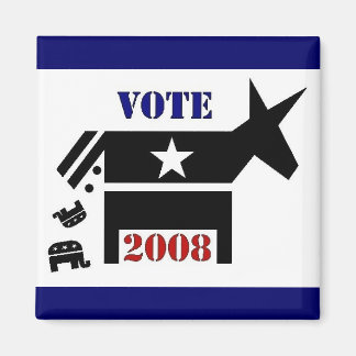 VOTE DEMOCRAT IN 2008 SQUARE MAGNET