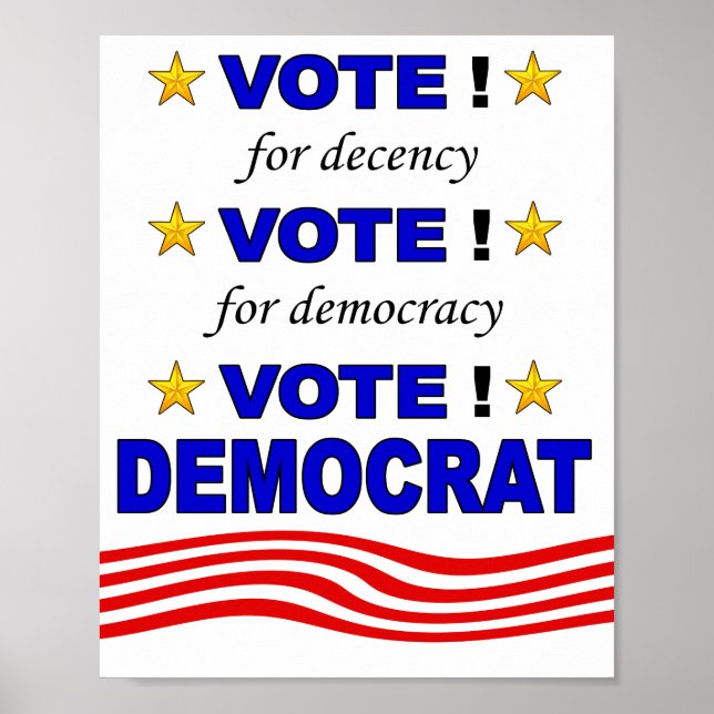 Vote Democrat Poster (Front)