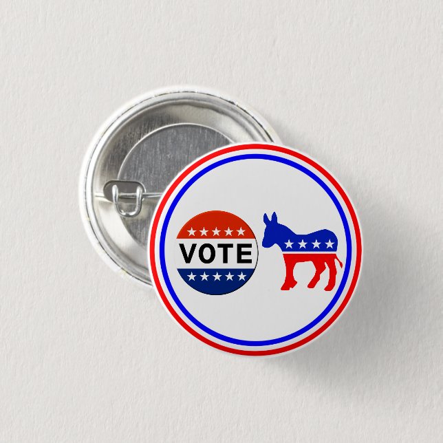 Vote Democratic Button (Front & Back)