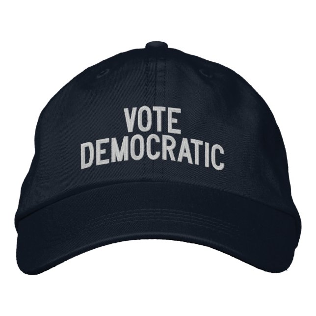 VOTE DEMOCRATIC EMBROIDERED HAT (Front)