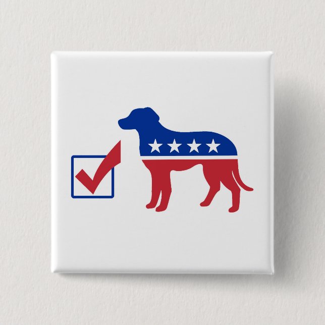 Vote Dog Pin (Front)