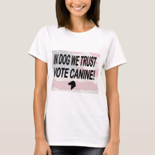 Vote Dog with American Flag T-Shirt