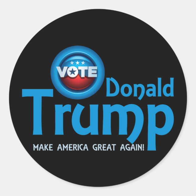 Vote Donald Trump 2016 Classic Round Sticker (Front)
